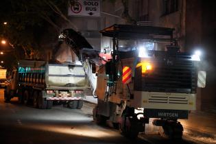 Obras de repavimentación en Colonia y Julio Herrera y Obes 