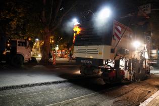 Obras de repavimentación en Colonia y Julio Herrera y Obes 