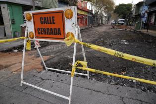 Obras de vialidad en Avda.Garibaldi