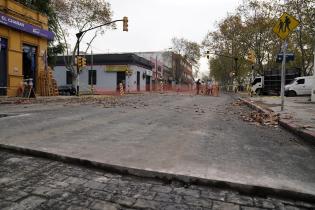 Obras de vialidad en Avda.Garibaldi