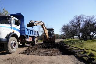 Parque Lecocq obras en caminería interna y acceso