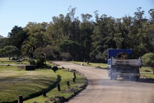 Parque Lecocq obras en caminería interna y acceso