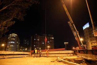 Obras para la construcción del túnel de Avenida Italia