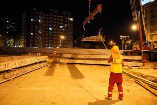 Obras para la construcción del túnel de Avenida Italia