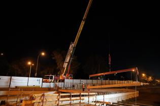 Obras para la construcción del túnel de Avenida Italia