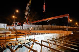 Obras para la construcción del túnel de Avenida Italia