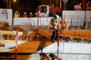 Obras para la construcción del túnel de Avenida Italia