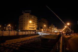 Obras para la construcción del túnel de Avenida Italia