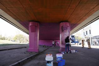 Intervención artística en el Viaducto de Paso Molino