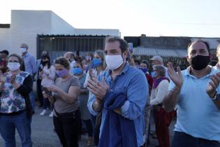 Inauguración de línea 155 en barrio Nueva España