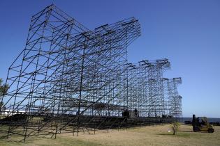 Armado de escenario de Montevideo Rock 2020 Armado de escenario de Montevideo Rock 2020