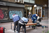 Cambios en el mobiliario urbano de Av. 18 de Julio 