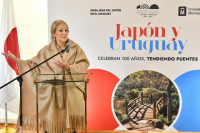 Inauguración de monolito en homenaje al centenario del vínculo entre Uruguay y Japón 