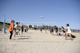 Actividades deportivas en la playa del Buceo