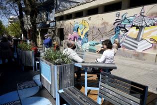 Estación de descanso para trabajadores de reparto a domicilio 