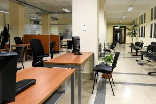 Sala de atención al público del Servicio de inspección de tránsi Sala de atención al público del Servicio de inspección de tránsito.