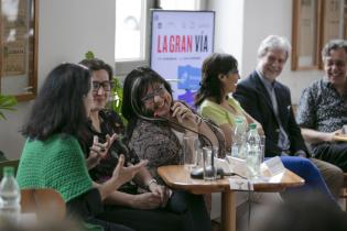 Desayuno con la prensa con motivo del estreno de la ópera La Gran Vía