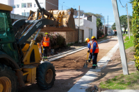 Obras viales en la calle Héctor Gerona  y Rambla Euskal Erría