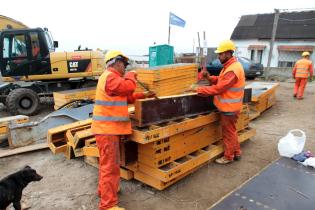 Obras de saneamiento en Playa Santa Catalina.