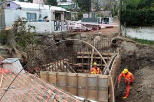 Obras de saneamiento en Playa Santa Catalina.