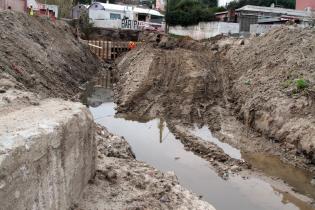 Obras de saneamiento en Playa Santa Catalina.