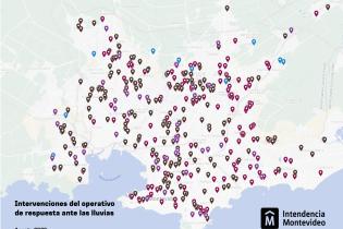 Mapa de calor, operativo lluvia