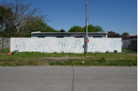 Pintada de mural con vecinos y vecinas del Barrio Nuevo Mendoza