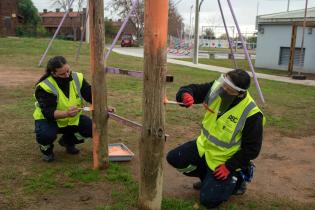 Trabajos en Espacio Plaza Punta de Rieles en el marco del Programa ABC Oportunidad Trabajo