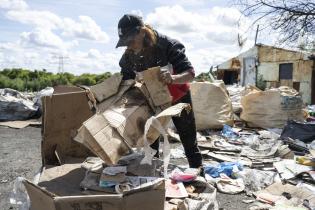 Minerva Sanchez, clasificadora de basura. Felipe Cardozo