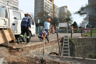 Obras viales en el puente de la calle Erevan en el marco del Plan ABC +Unión - Malvín Norte