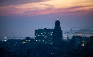 Vista aérea de Montevideo, 6 de junio de 2024