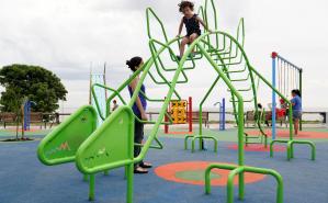 Inauguracion de parque lineal en Barrio Sur