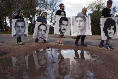 Intervención en el marco del proyecto "Sostener la Memoria" a orillas del Río Olimar en la ciudad de Treinta y Tres 