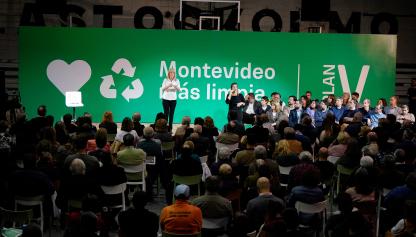 Intendenta de Montevideo Carolina Cosse presenta el Plan V de saneamiento y limpieza