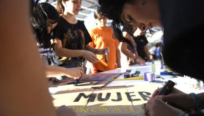 Inauguración de la plaza Las Pioneras