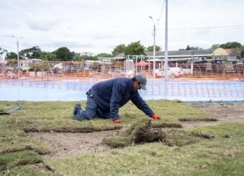 Registro de obras del Parque Lineal Chacarita