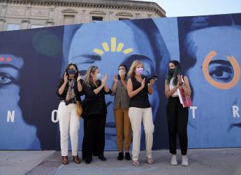 Inauguración de intervención artística en el Teatro Solís