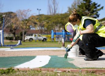 Cuadrilla de trabajo del Programa ABC Trabajo en el Parque Baroffio