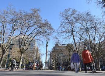 Paseo peatonal en Av. 18 de Julio