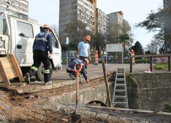 Obras viales en el puente de la calle Erevan en el marco del Plan ABC +Unión - Malvín Norte
