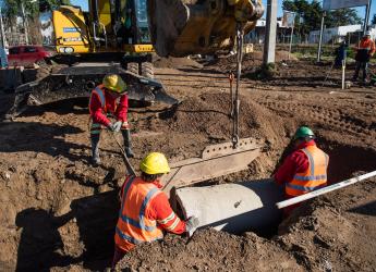 Obras de drenaje pluvial en la cuenca Manga
