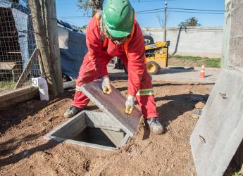Instalaciones de cámaras nro. 1 para la conexión a la red de saneamiento en Manga