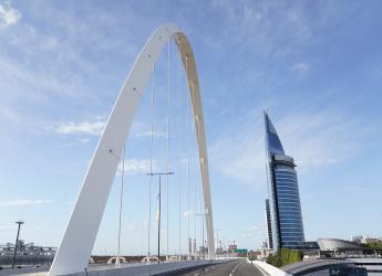 Inauguración de viaducto en la rambla portuaria