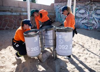 Intervención de limpieza en la playa Ramírez, 10 de enero de 2023