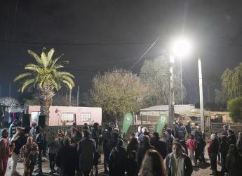 Intervención de Montevideo Avanza en Iluminación en el barrio 23 de diciembre