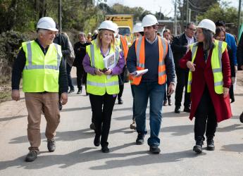 Recorrida por obra Sarandí en el marco del programa de Saneamiento Urbano