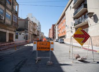 Obras en la calle Reconquista y Colón en el marco del programa Late Ciudad Vieja