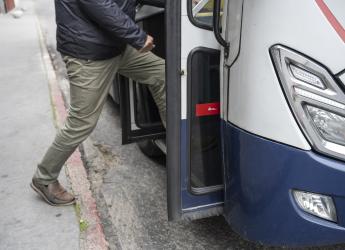 Parada de ómnibus en Montevideo