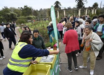 Entrega de esquejes de rosales en el Rosedal del Prado