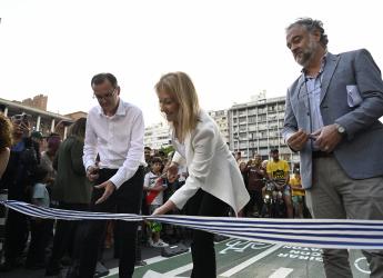 Inauguración de la ciclovía de Av. 18 de julio
